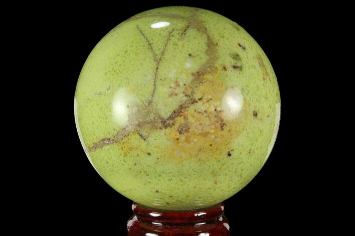 Polished Green Opal Sphere - Madagascar #95883